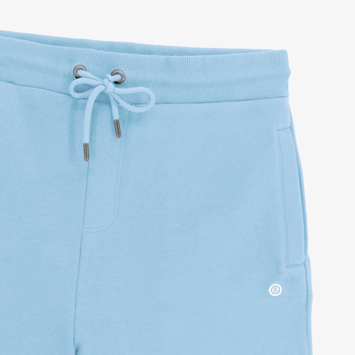 Short en coton molletonné bleu ciel