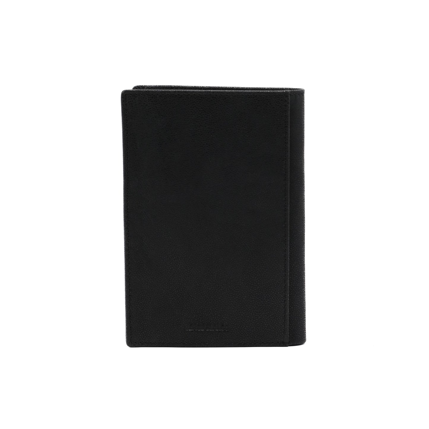 Portefeuille vertical en cuir noir Brooklin
