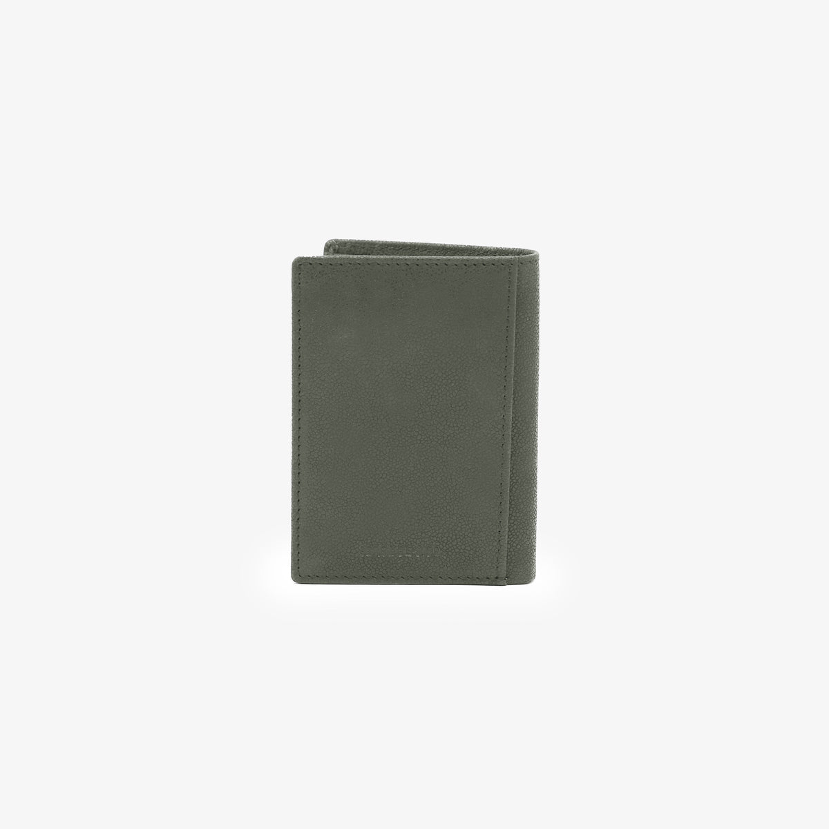 Porte-cartes pliant en cuir de chèvre vert Brooklyn
