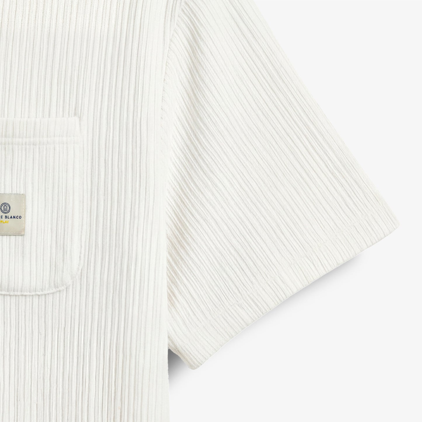 Wit katoenen overhemd met korte mouwen