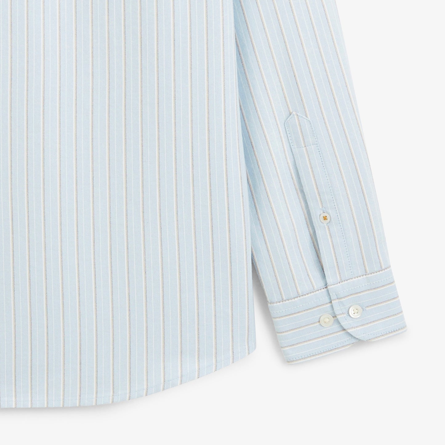 Chemise manches longues Oxford rayures bleu ciel
