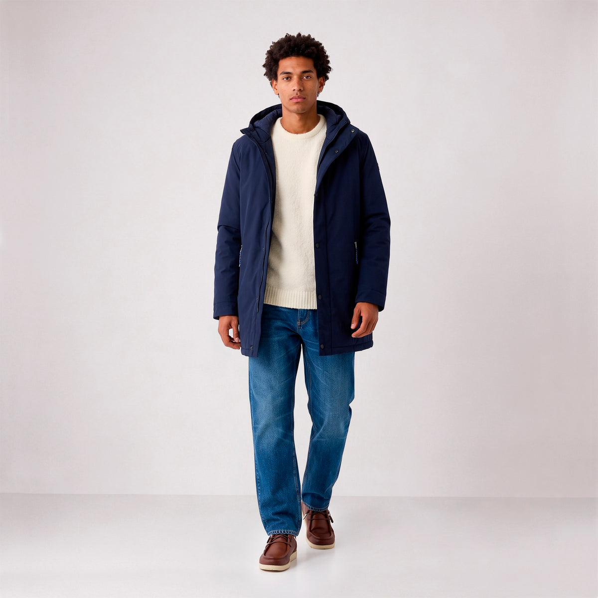 Parka imperméable à capuche bleue Ethan SBPLAY