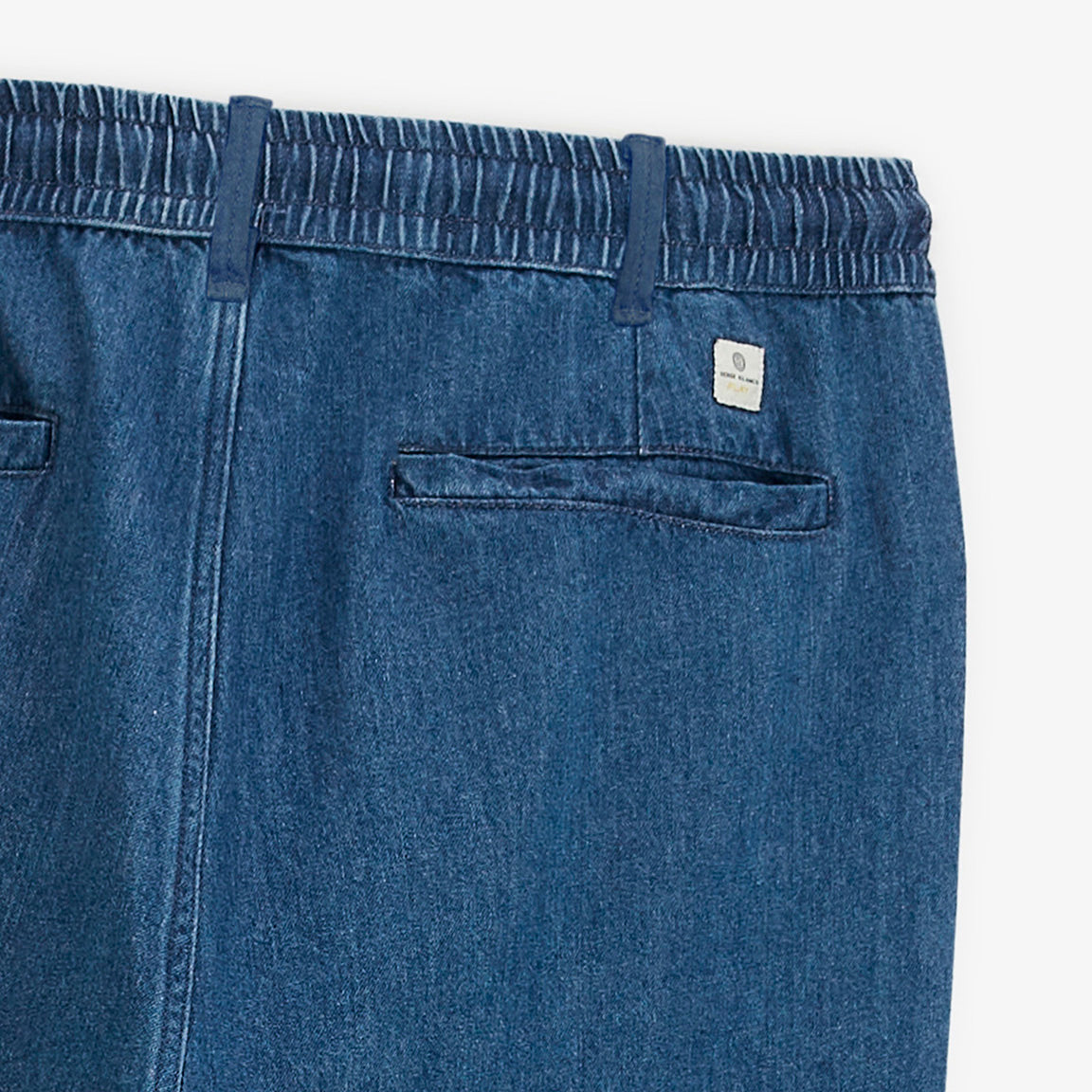 Pantalon 551 en coton à taille élastiquée bleu PLAY