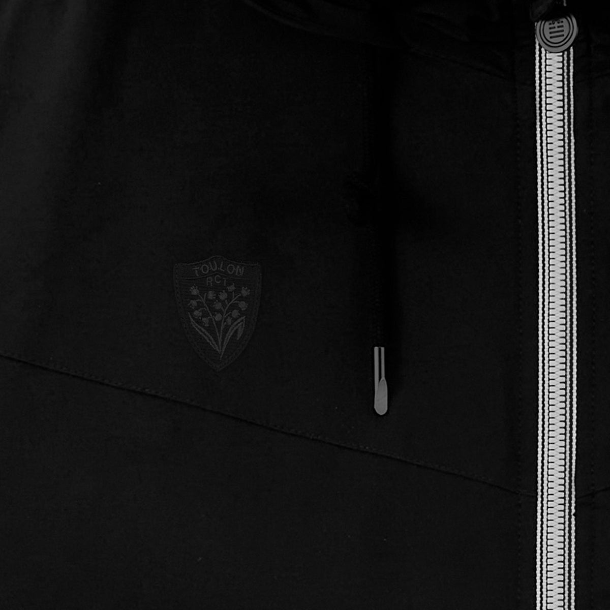 Parka déperlante à capuche doublée polaire noire Stormer RCT