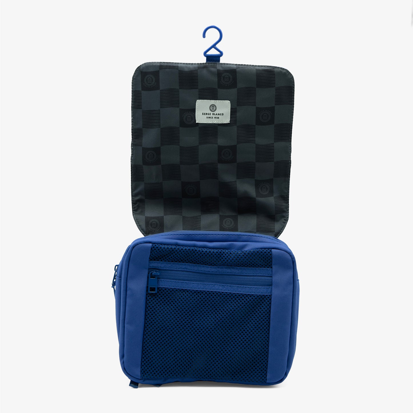 Popbag Blue Sashiko Fold-Over Toiletry Bag