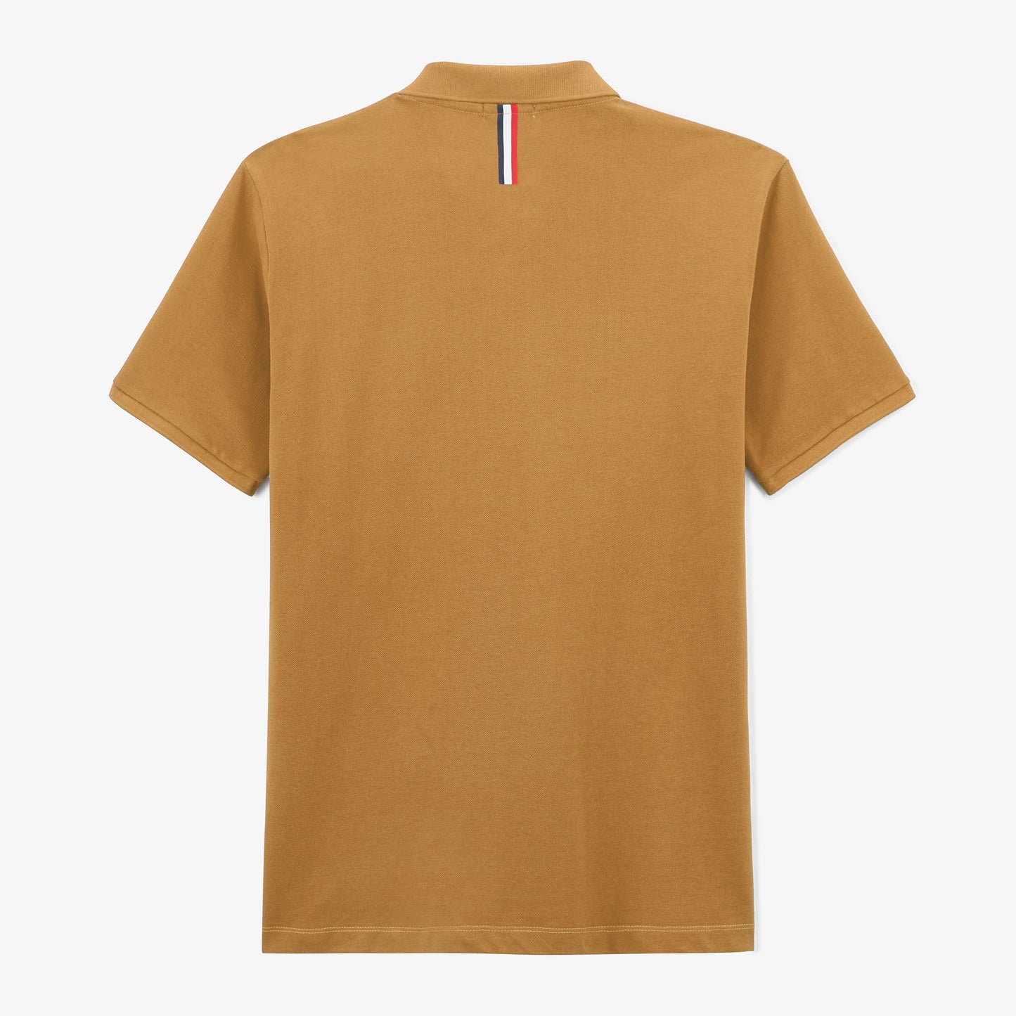 Polo manches courtes en coton maille piquée Lucas jaune avoine