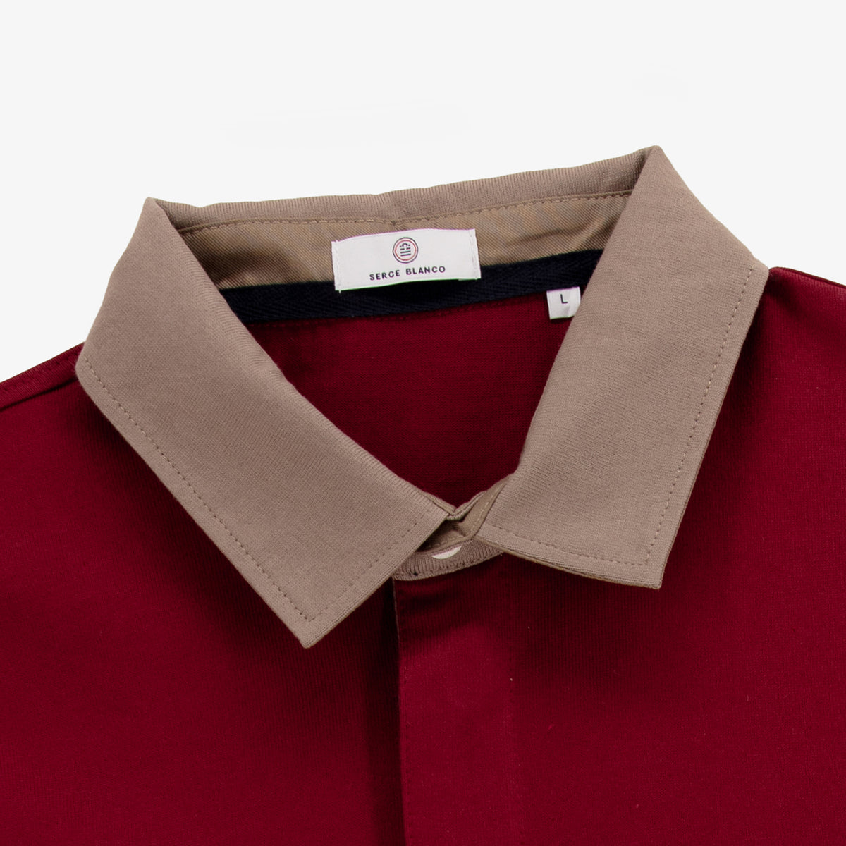 Maillot de rugby manches longues Lupin en coton rouge