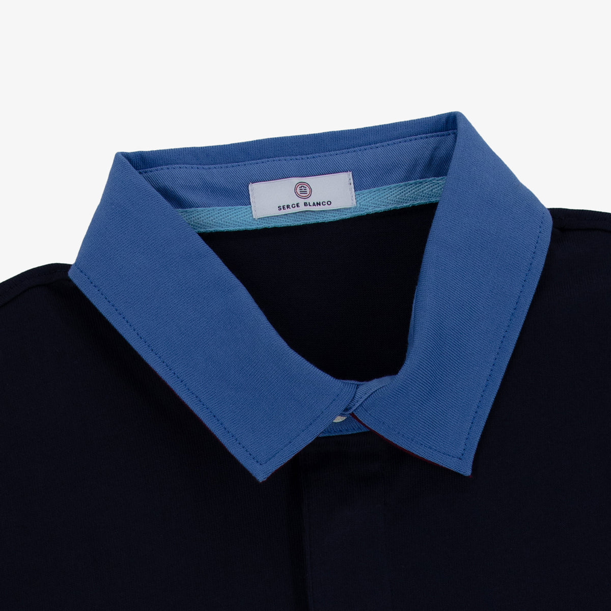Maillot de rugby manches longues Look en coton bleu marine