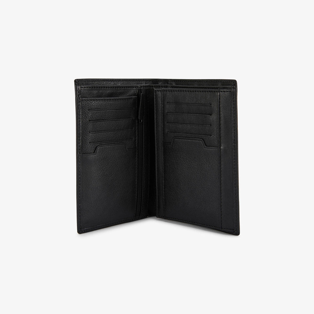 Portefeuille vertical en cuir avec logo embosse noir homme SERGE BLANCO