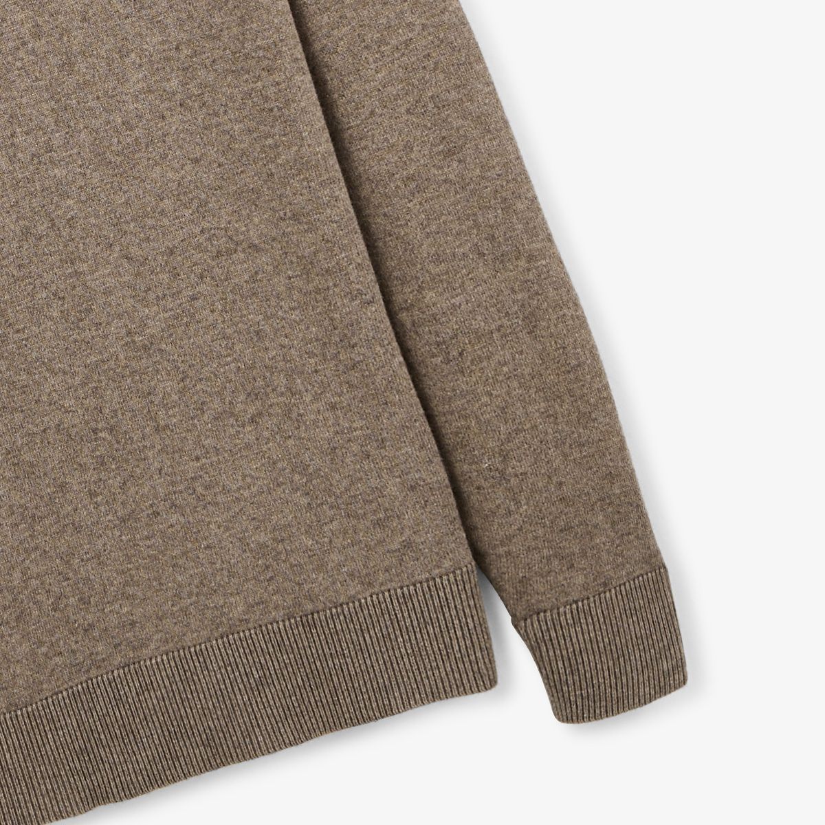 Pullover mit Stehkragen und Reißverschluss in der Farbe „Malo Shitake“ (braun)