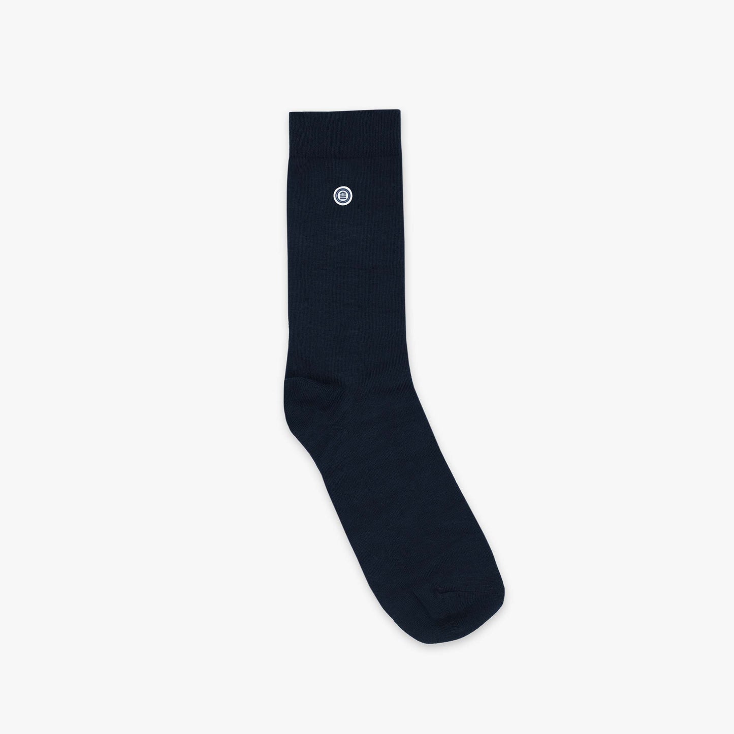 Pack of 3 pairs of solid black and blue socks and beige striped socks