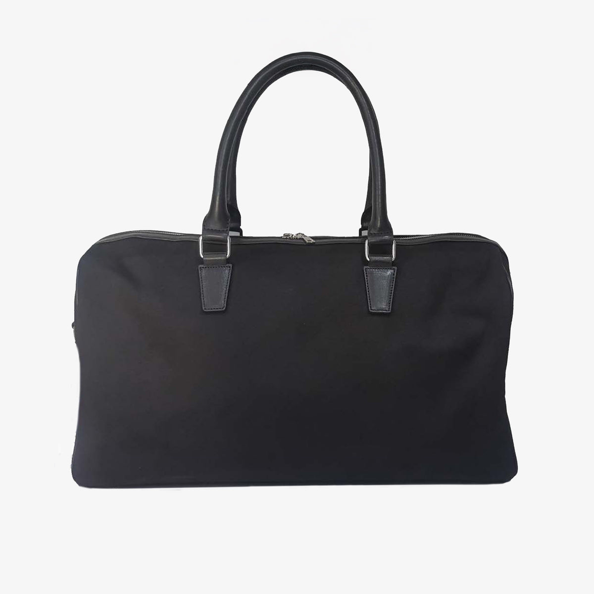 Reisetasche aus Leder und schwarzem Canvas „Seattle“