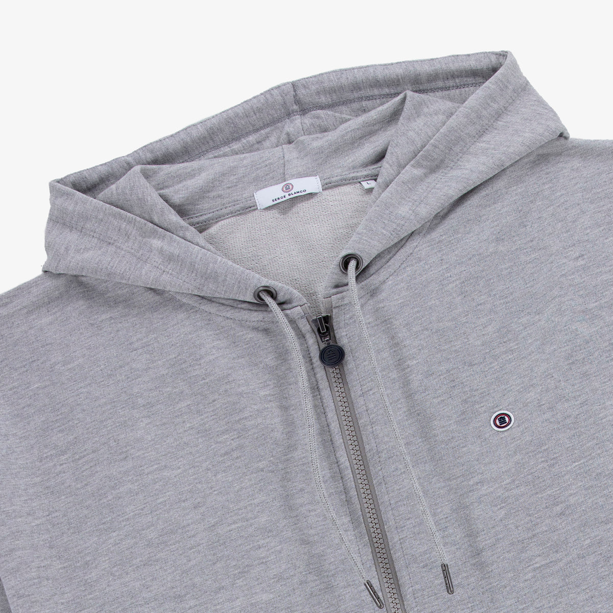 Sweat zippé à capuche Sidney en coton gris