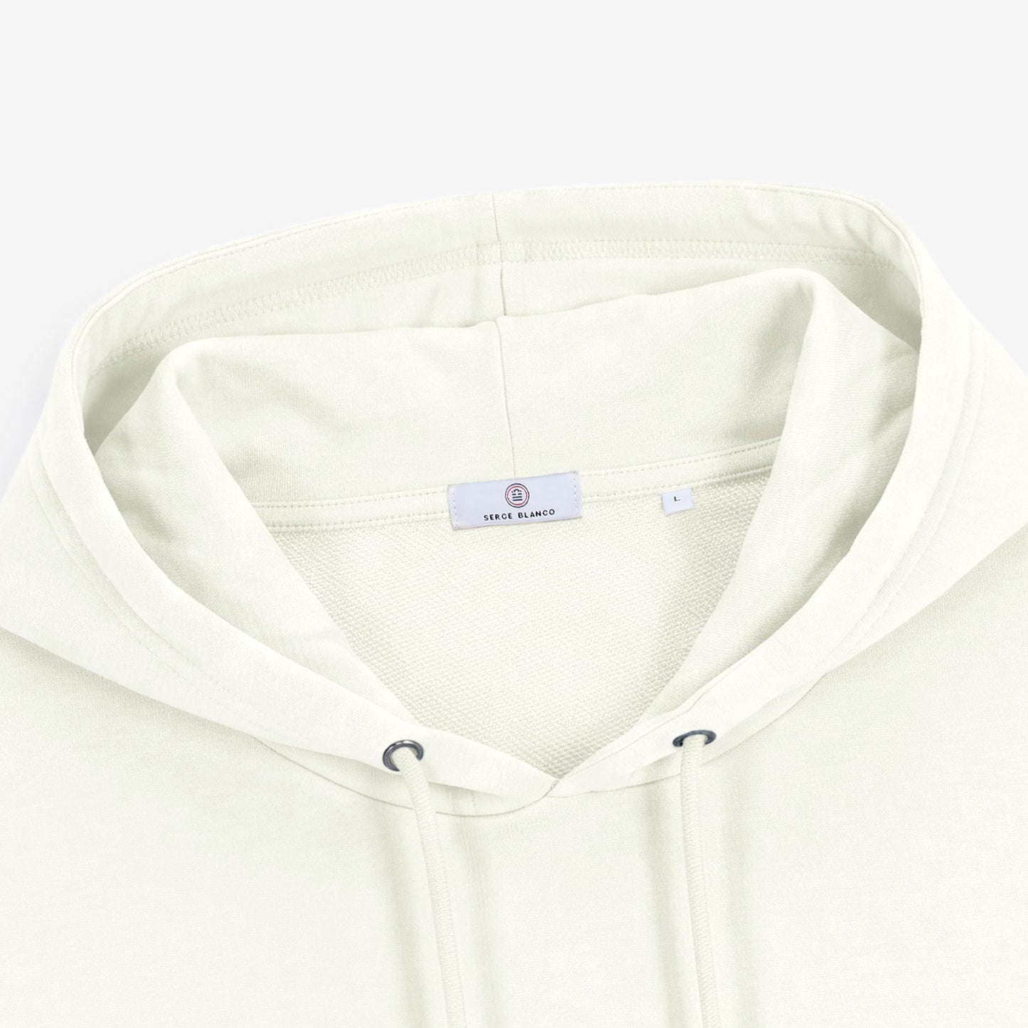Sweat à capuche Samson en coton molletonné blanc