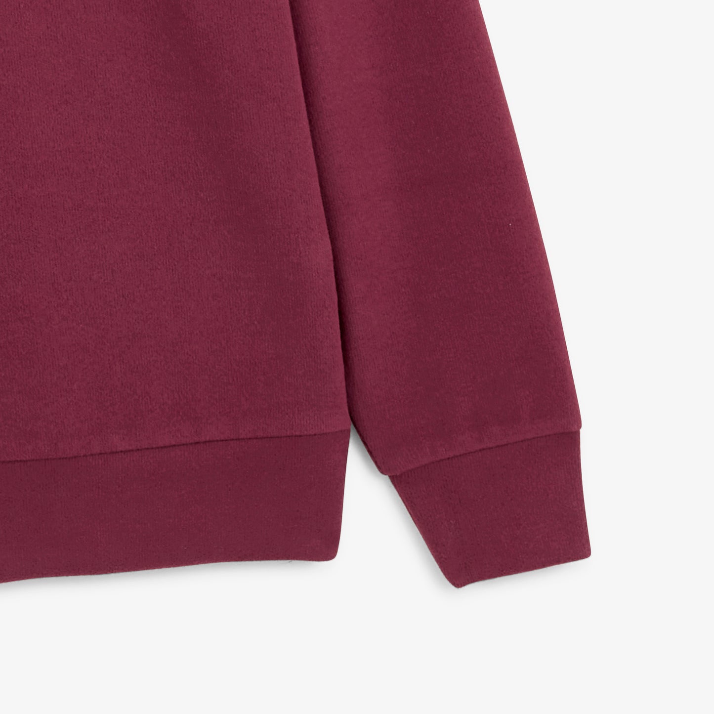 Sweat col rond French Rib rouge vigne