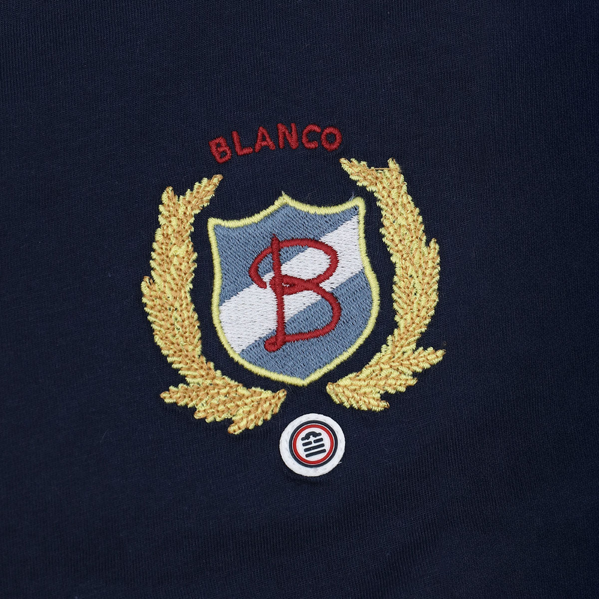 T-shirt manches courtes bleu navy brode en coton homme SERGE BLANCO