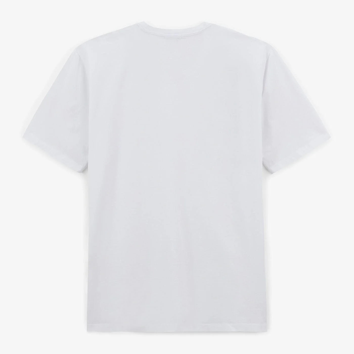 Théo white cotton crew-neck T-shirts with back embroidery