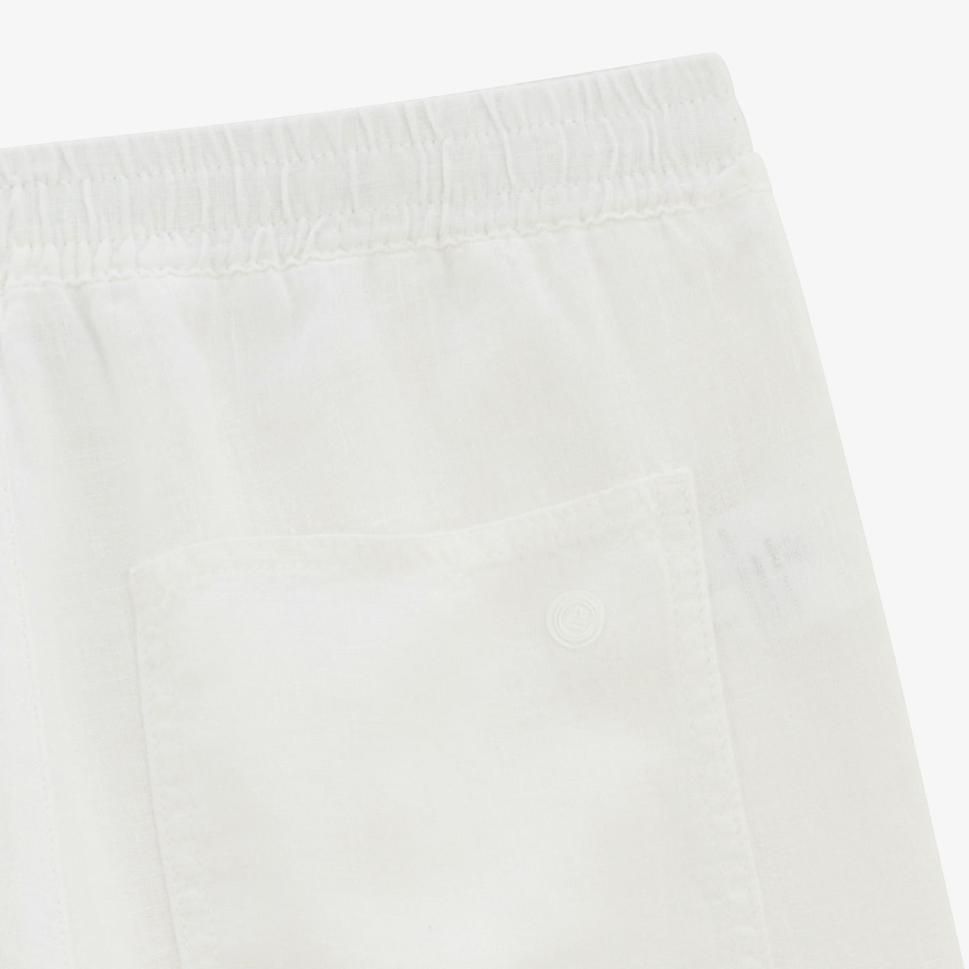 Bermuda 243 en lin blanc élastiqué homme Serge Blanco