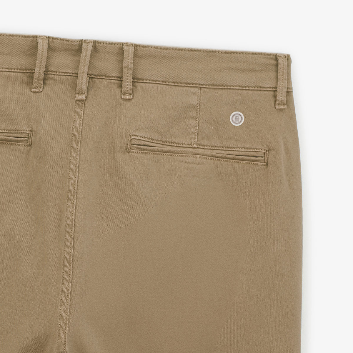 Men's Straight-Leg Beige 200-Denier Stretch Cotton Bermuda Shorts by SERGE BLANCO