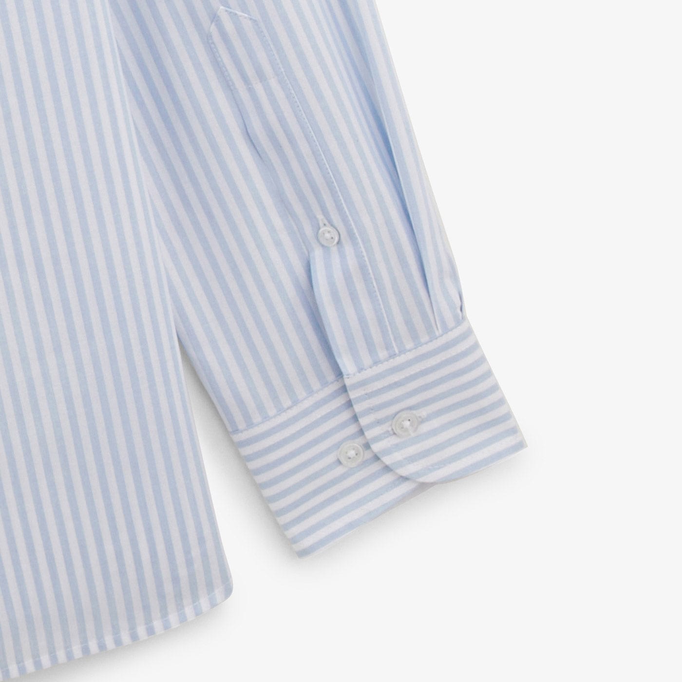 Camicia da uomo Charles a maniche lunghe in cotone azzurro a righe SERGE BLANCO