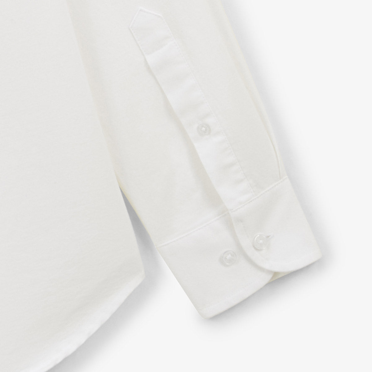 Chemise Manches Longues En Coton Oxford Blanche Unie Charles Play Homme SERGE BLANCO