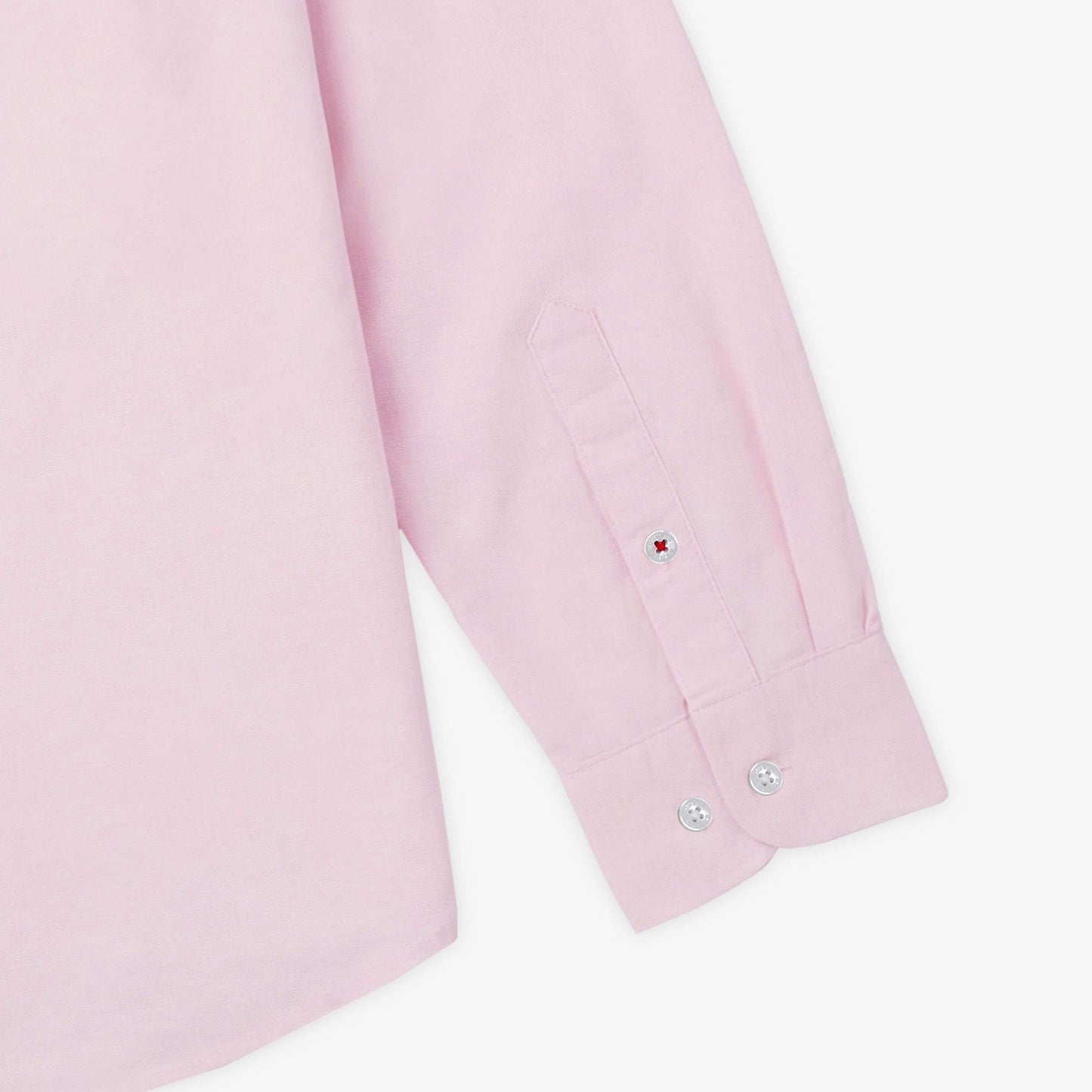 Chemise Manches Longues en coton Oxford Rose avec Ganse Bicolore Homme SERGE BLANCO