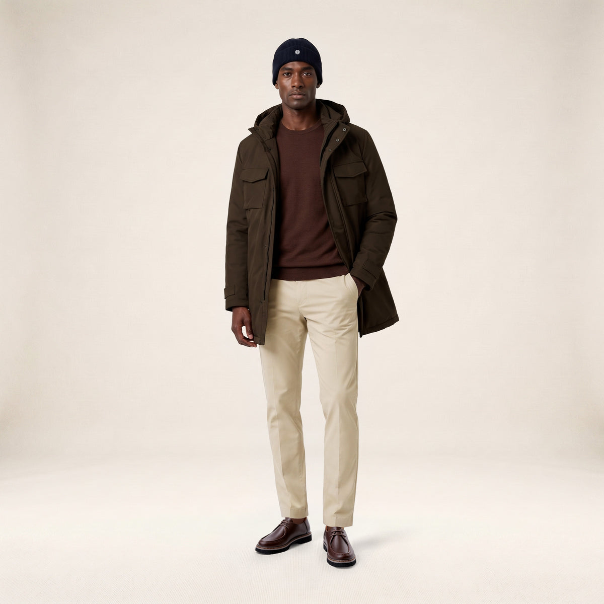 Parka Laurent marron brownie