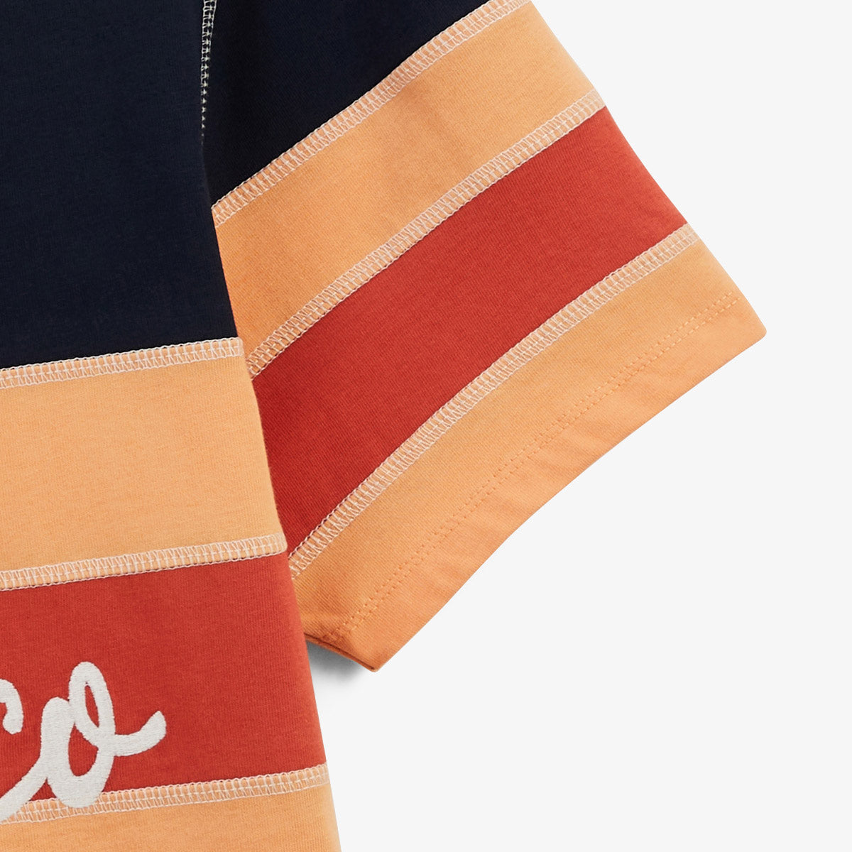 Polo manches courtes en jersey de coton coutures overlock bleu marine HOMME SERGE BLANCO