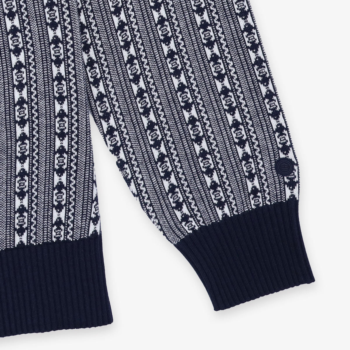 Jersey de cuello alto de algodón azul marino Millstreet para hombre SERGE BLANCO