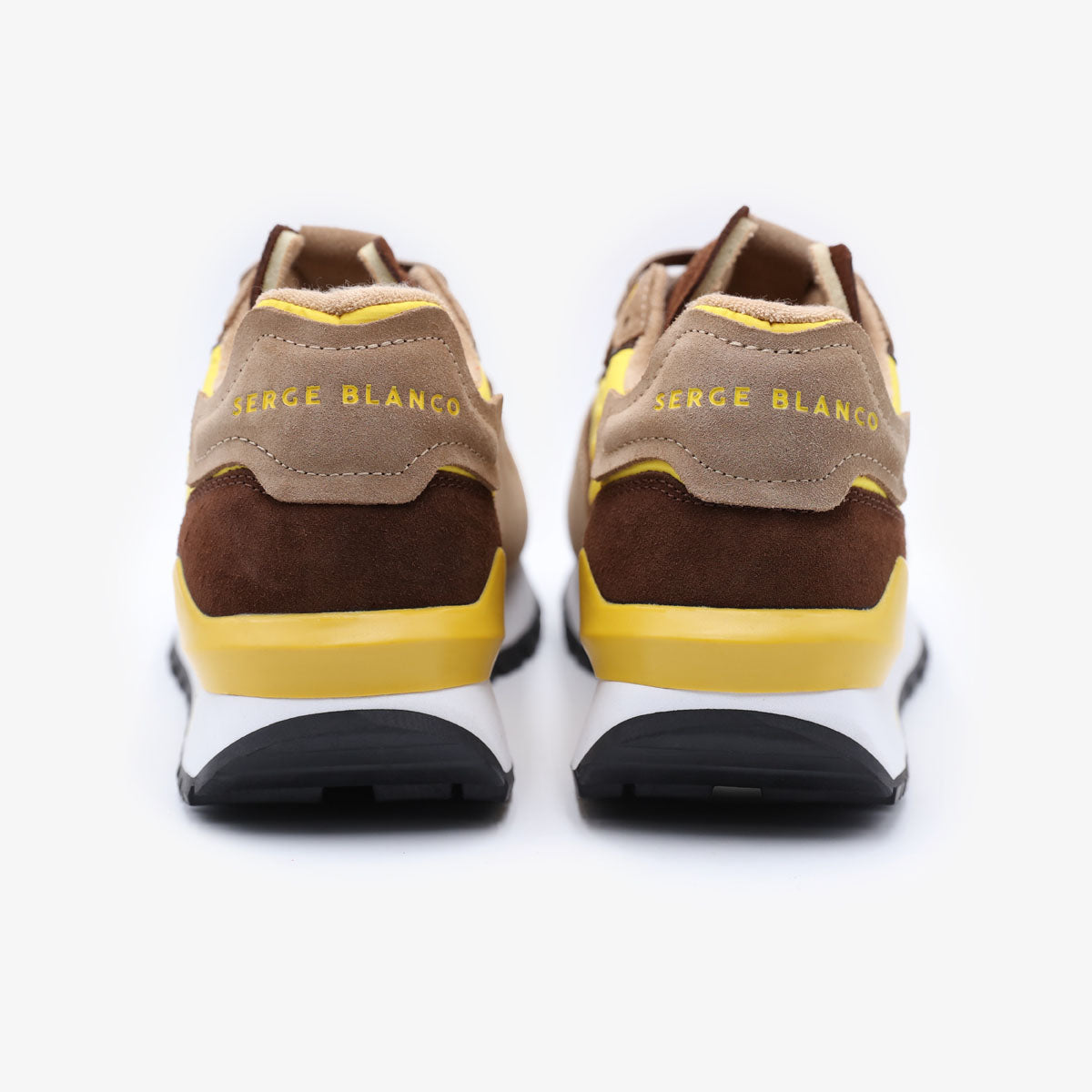Sneakers Praloup Jaune Kaki et Marron Homme SERGE BLANCO