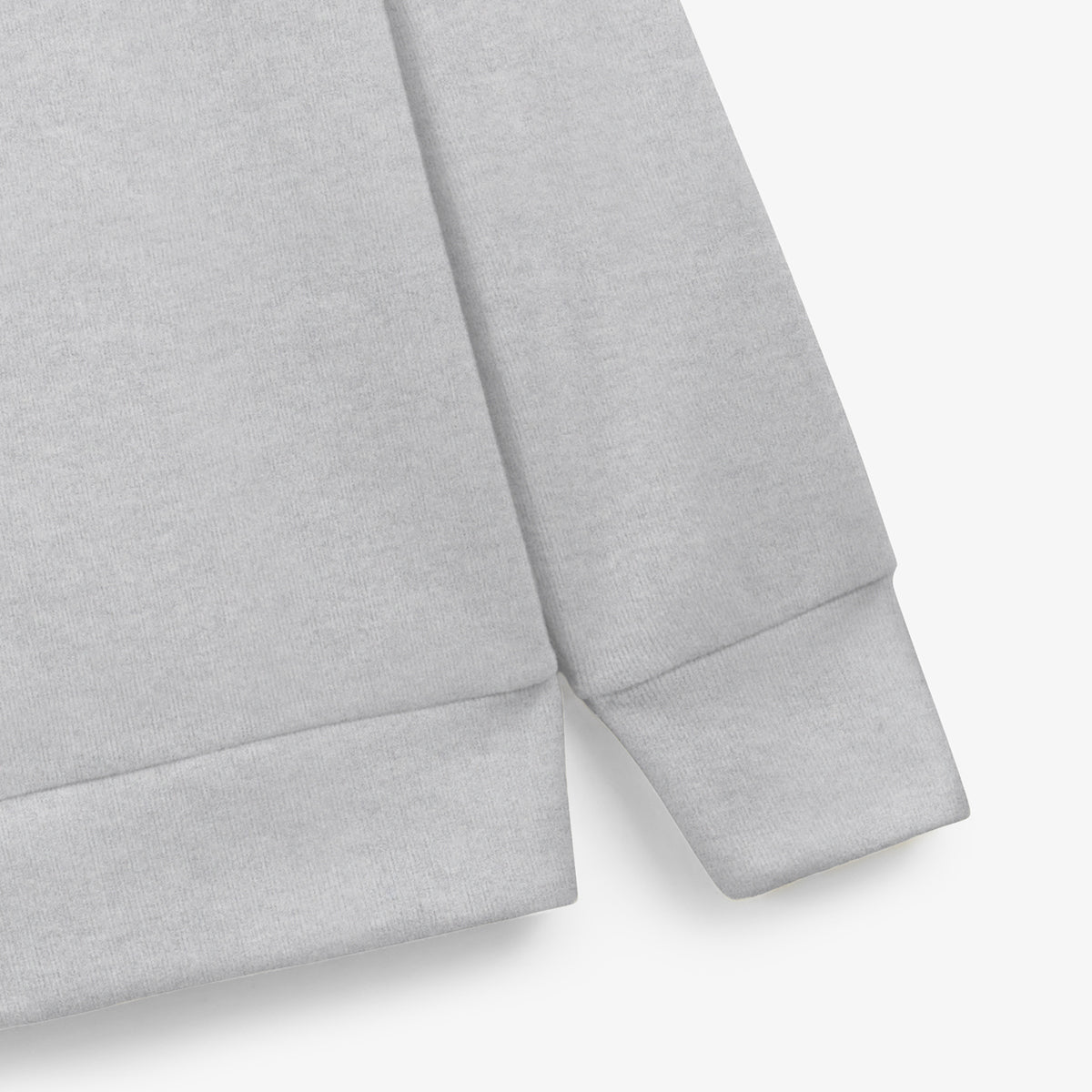 Sweat A Col Rond Uni Gris Chiné Homme SERGE BLANCO