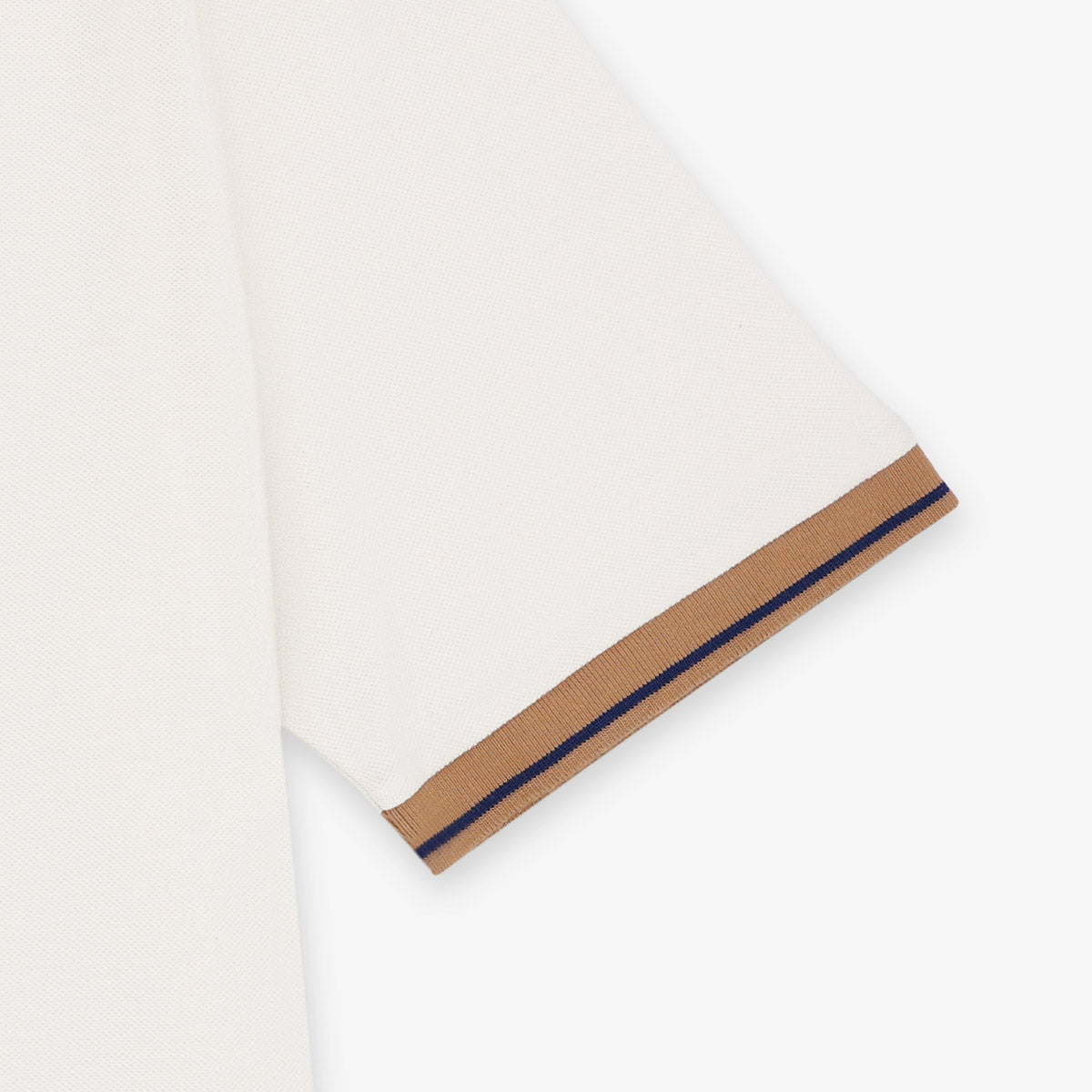 T-shirt Col Rond avec Bords Côtelés Colorés en Coton Homme SERGE BLANCO