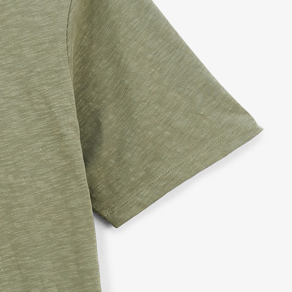 T-shirt En Coton Flammé Vert Militaire Homme SERGE BLANCO