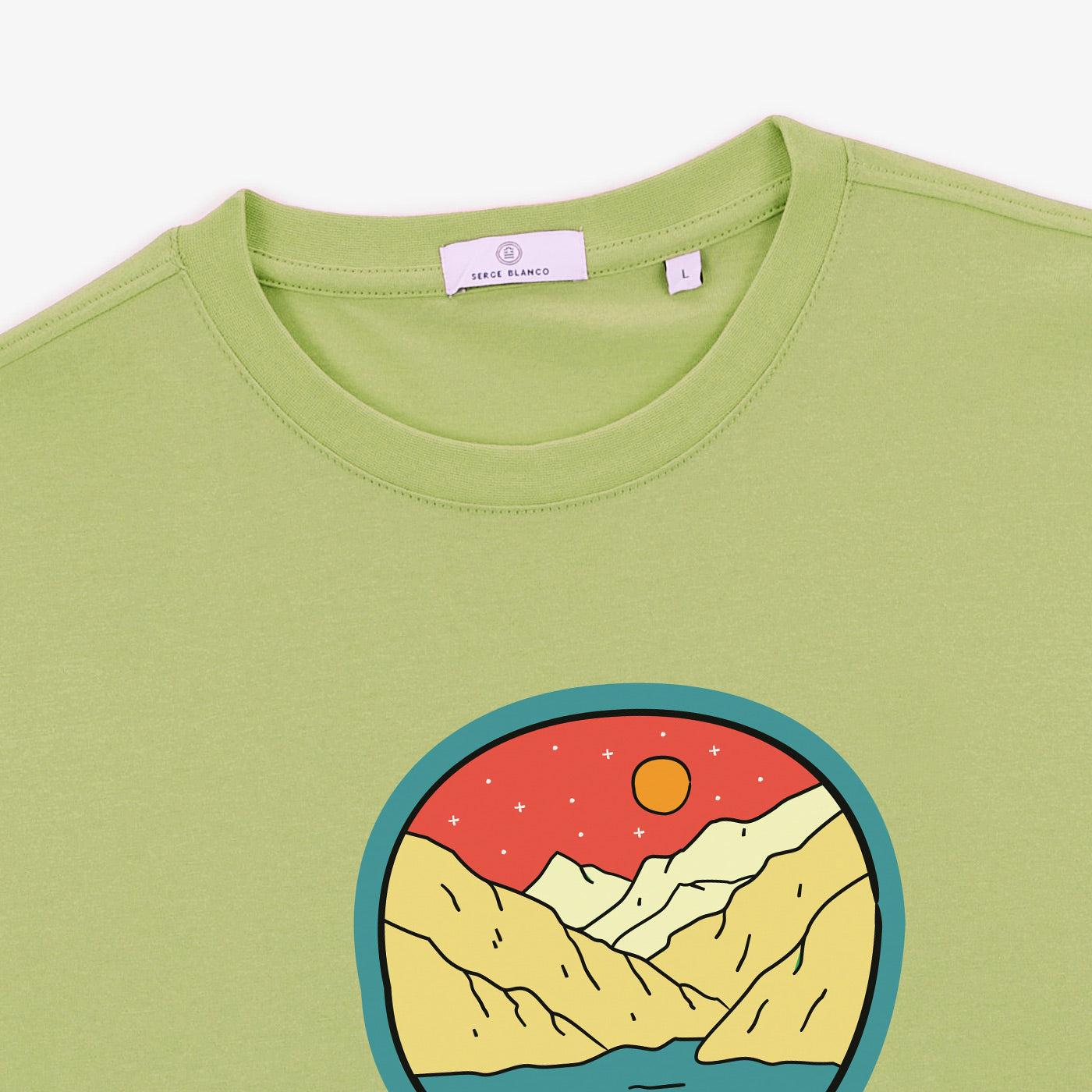 T-shirt Manches Courtes Col Rond Timon Vert Tilleul Homme SERGE BLANCO