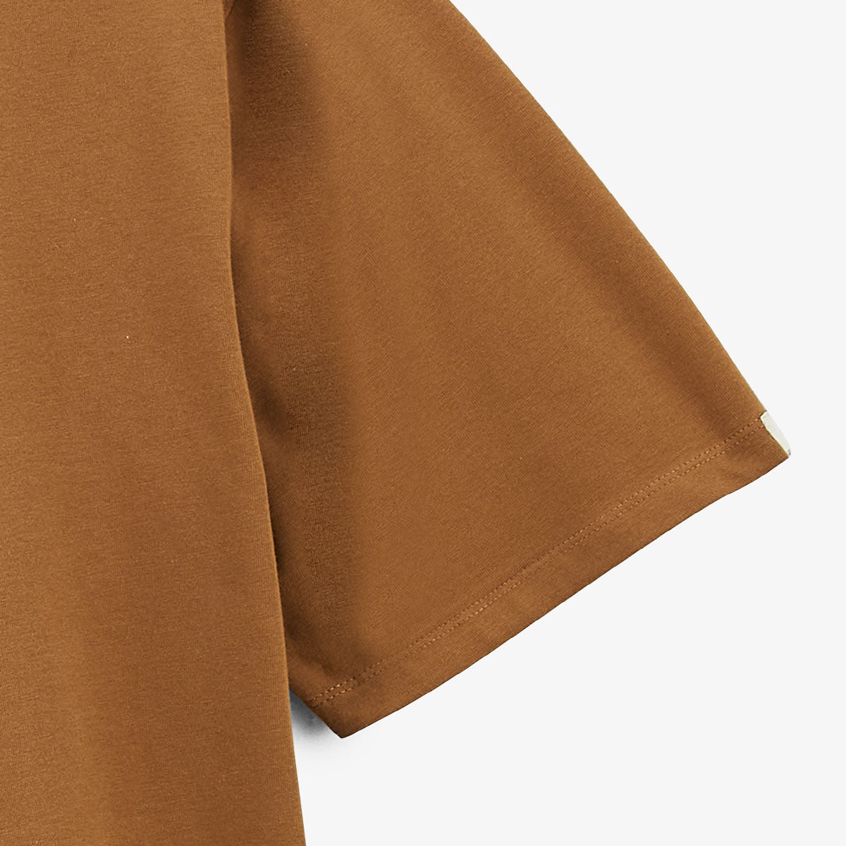 T-shirt Manches Courtes En Coton Stretch Marron Noisette Tarike Homme SERGE BLANCO