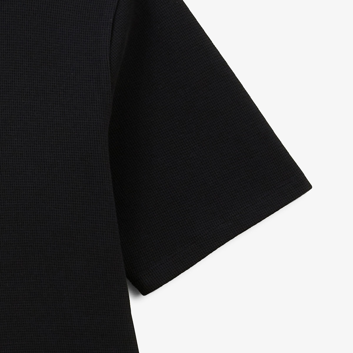 T-shirt Manches Courtes Oversize En Coton Gaufré Noir Toussaint Homme SERGE BLANCO