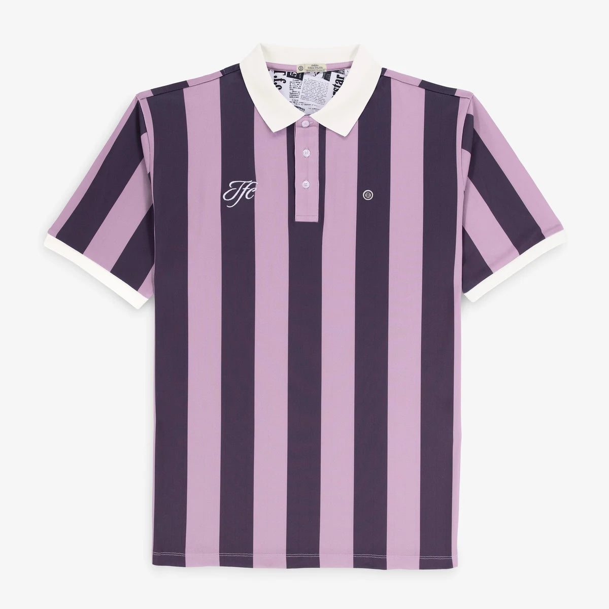 Polo "Iconic Stripes" manches courtes violet broderie Toulouse Football Club