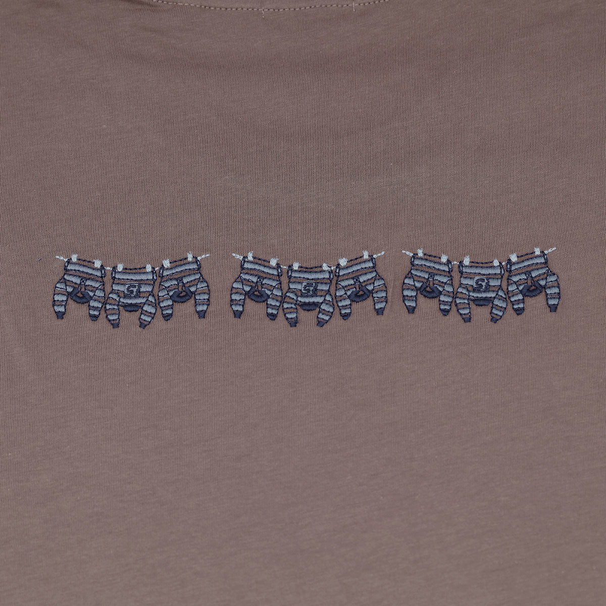 Kurzarm-T-Shirt in Nude-Rosa mit Aufdruck auf der Rückseite aus Baumwolle für Herren SERGE BLANCO