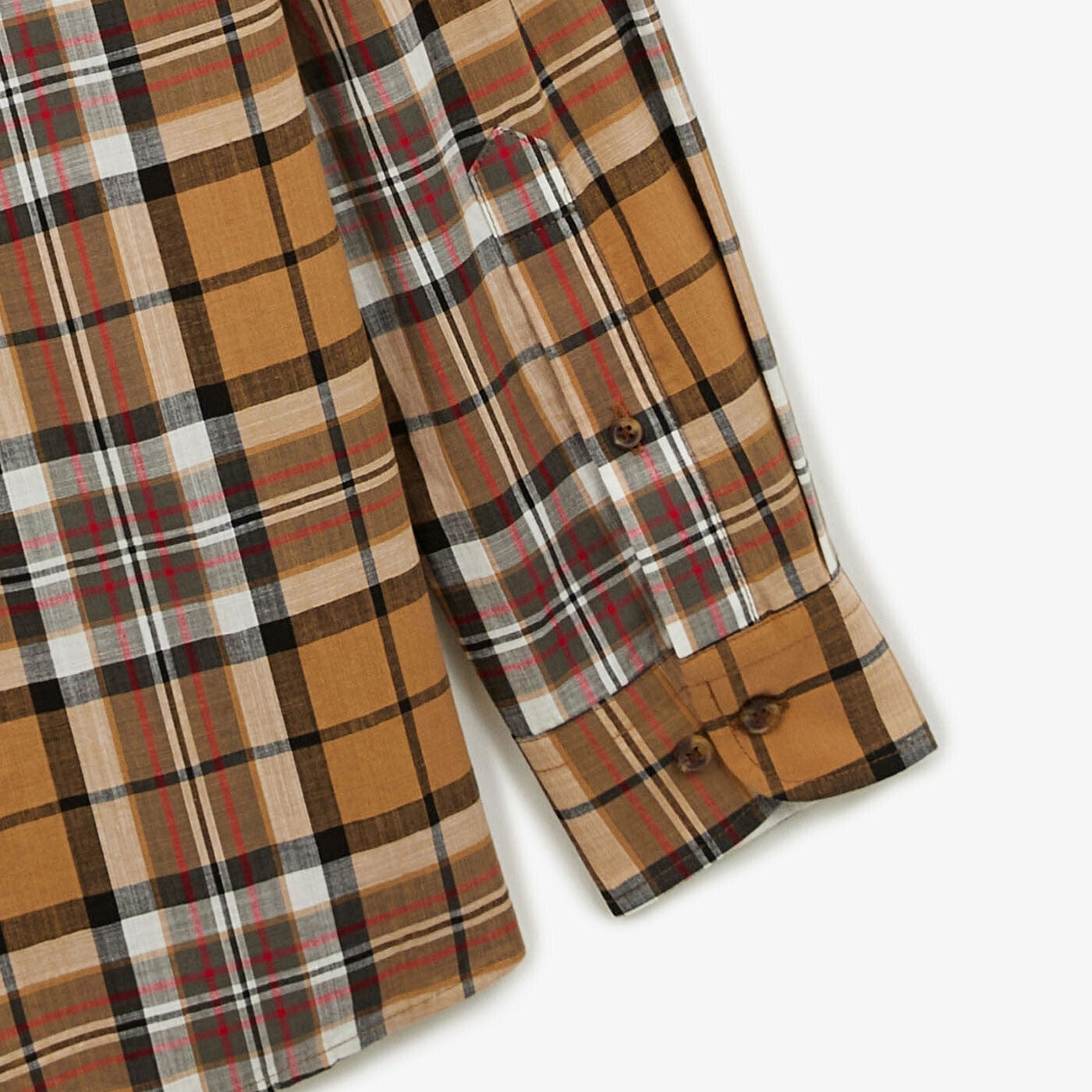Regular brown plaid shirt