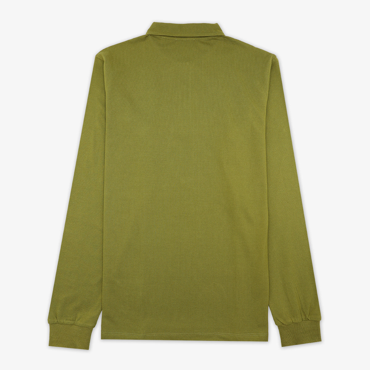 Luke men's bronze cotton long-sleeved rugby shirt in blanco serge