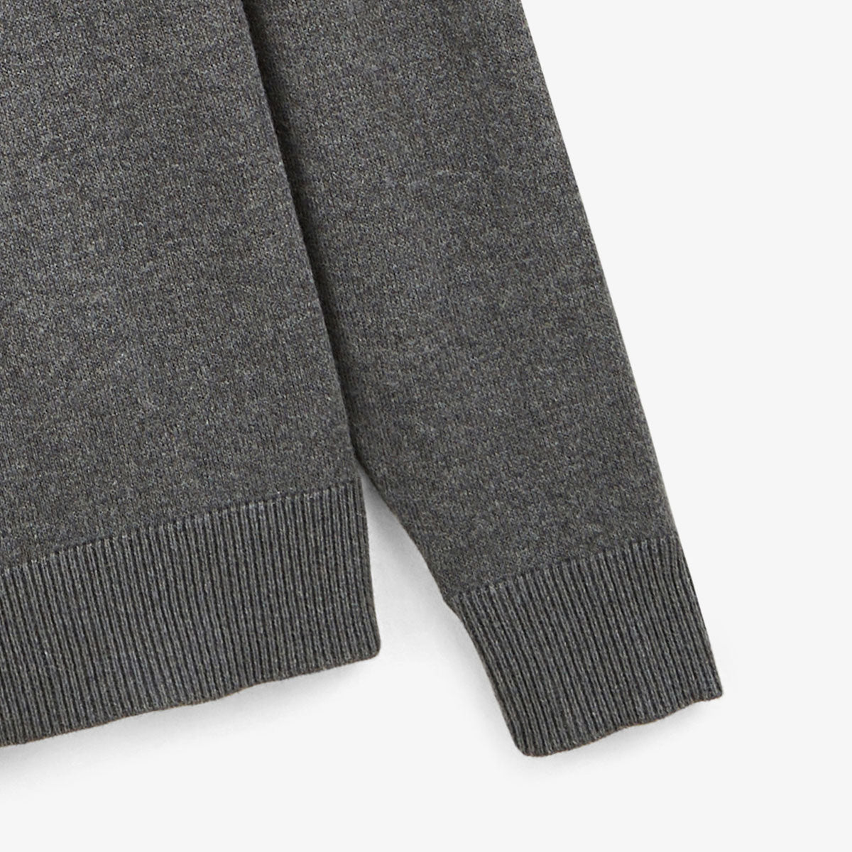 SERGE BLANCO plain gray cotton crew neck sweater
