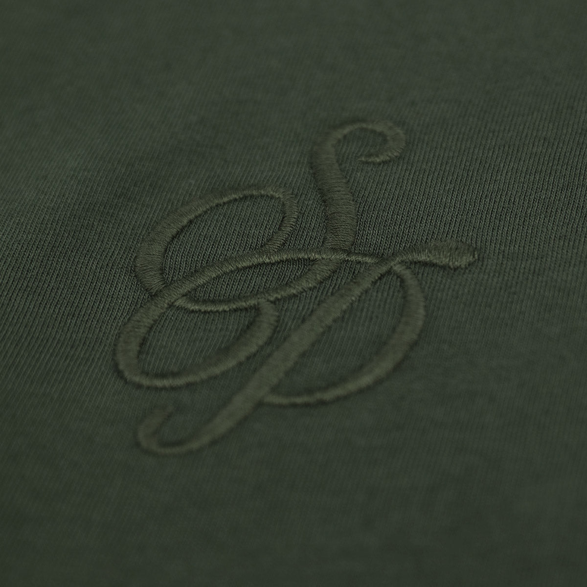 Théo T-shirt in English green cotton jersey Section Paloise men's serge blanco