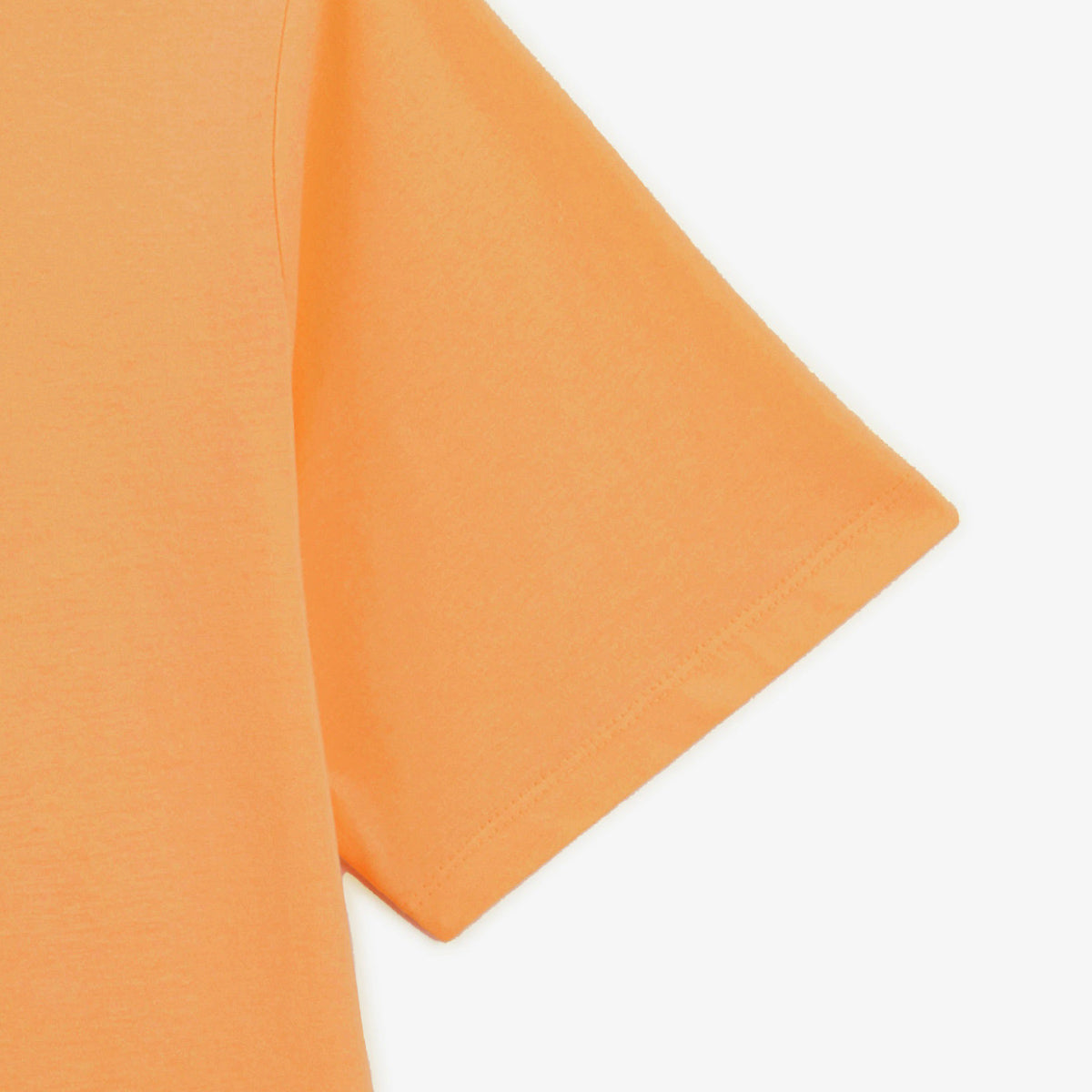Theo round neck T-shirt in tangerine orange cotton MEN SERGE BLANCO