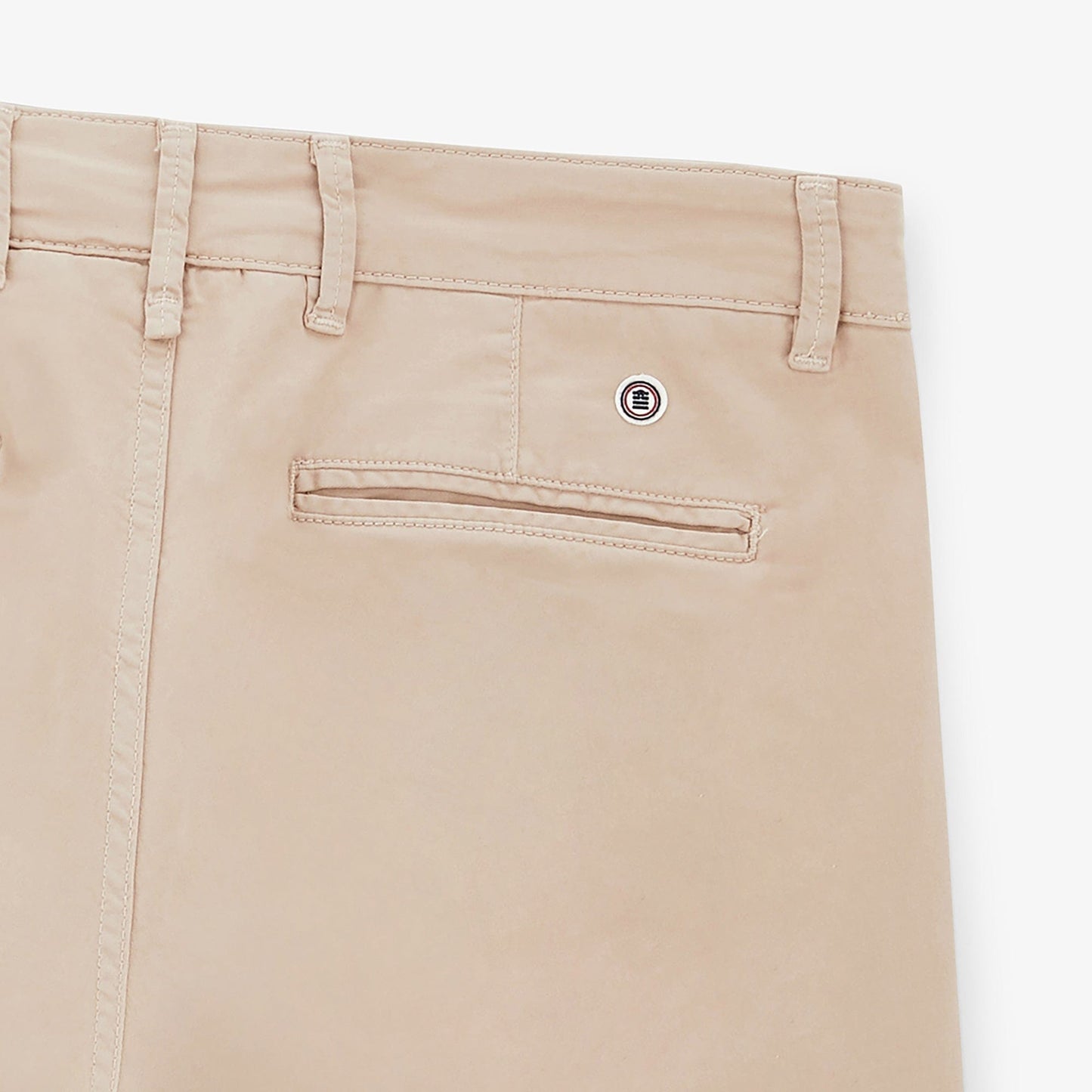 Bermuda Shorts 200 Beige Stretch Cotton Men's SERGE BLANCO