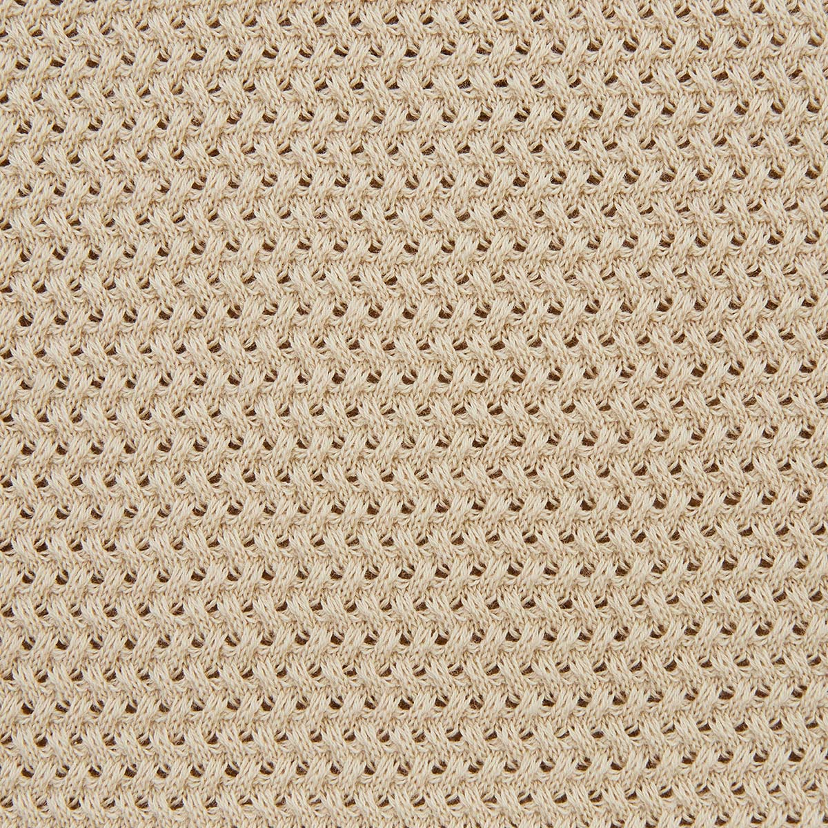 Milazzo MEN'S SERGE BLANCO beige oat cotton short-sleeved crew neck sweater