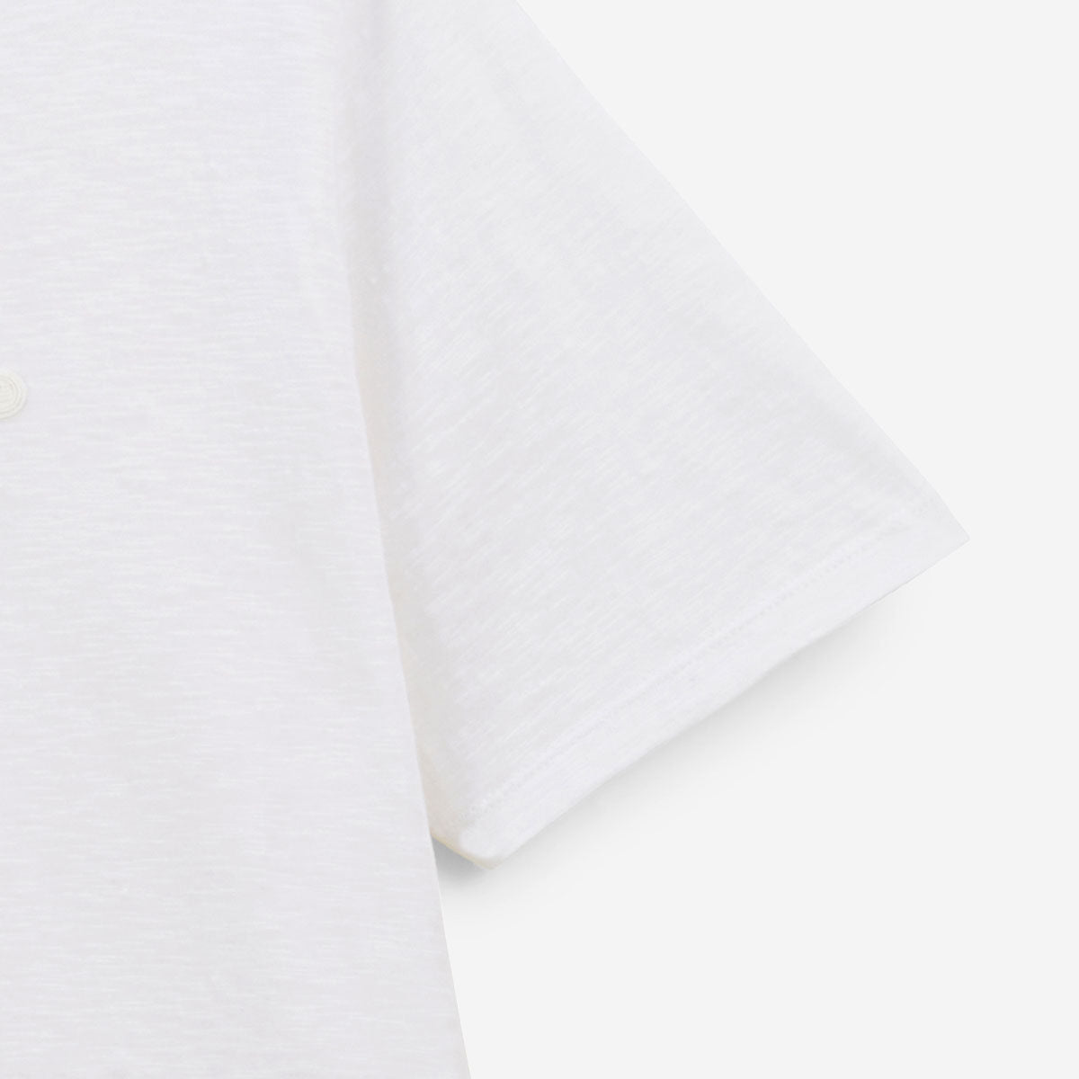 Men's White Flamed Cotton T-shirt SERGE BLANCO