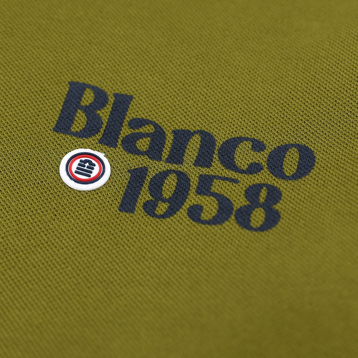 Polo de manga larga de algodón piqué liso bronce Blanco 1958 para hombre sarga blanco