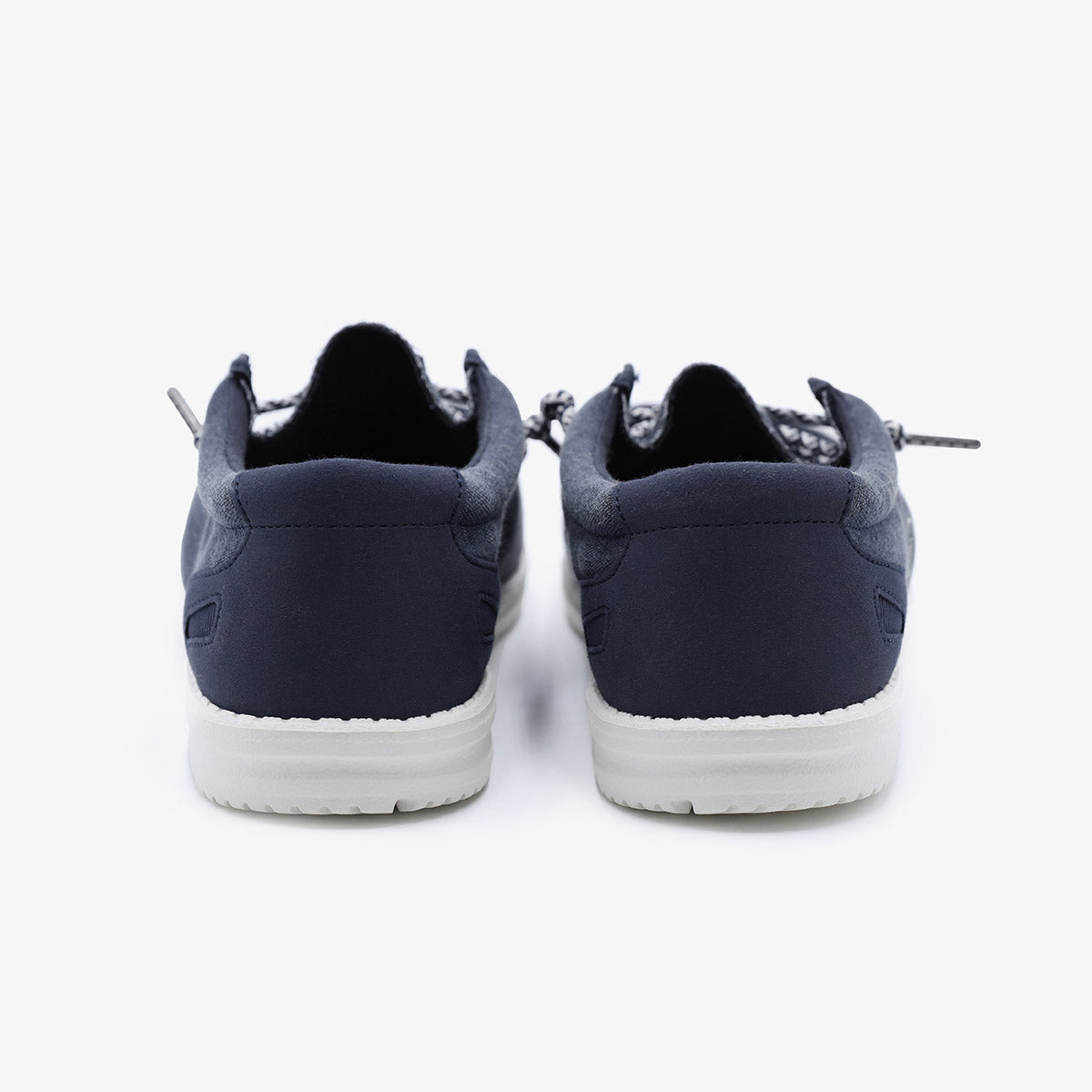 Zapatos náuticos Saint Jean de lona azul marino para hombre SERGE BLANCO