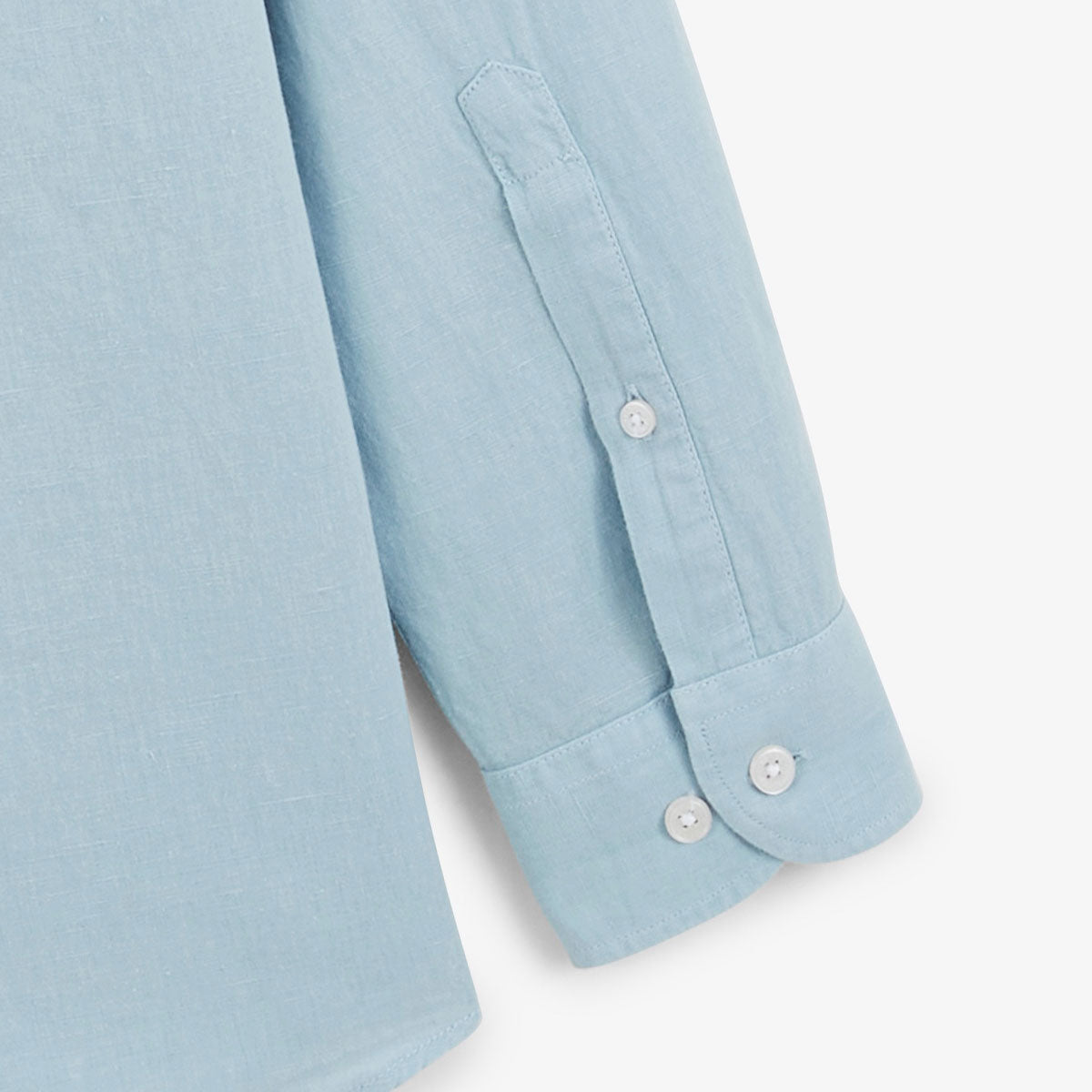 Camisa de manga larga con bolsillo en el pecho azul celeste para hombre SERGE BLANCO