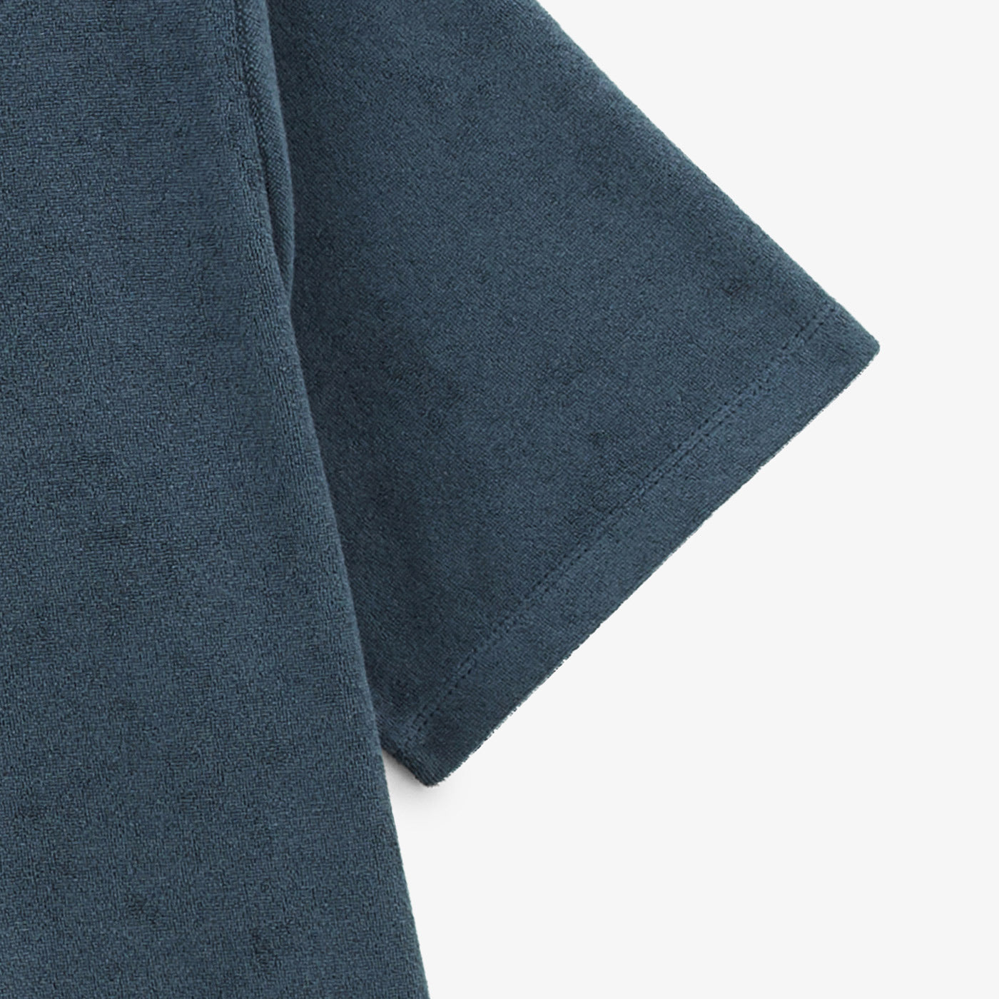 Polo de manga corta Lane de felpa de algodón azul marino oscuro para hombre SERGE BLANCO